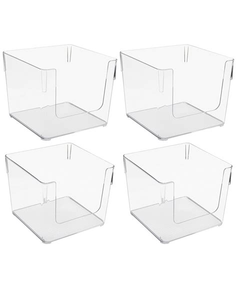 Buy Sorbus 4pc Open Square Plastic Storage Bins Nocolor At 32 Off