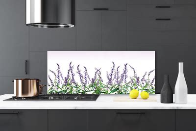 Panneaux De Cuisine En Verre Fleurs Floral Violet Tulup Fr