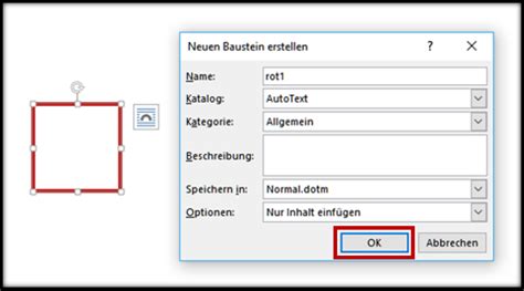 Formen Für Ein Word Dokument Als Schnellbaustein Speichern Und So Als