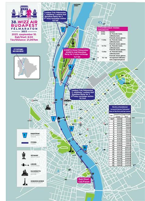 The Route Map Of The Budapest Half Marathon Is Available 40th Wizz