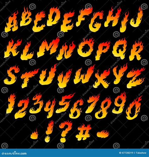 Fire Font Royalty Free Stock Photography 5519651