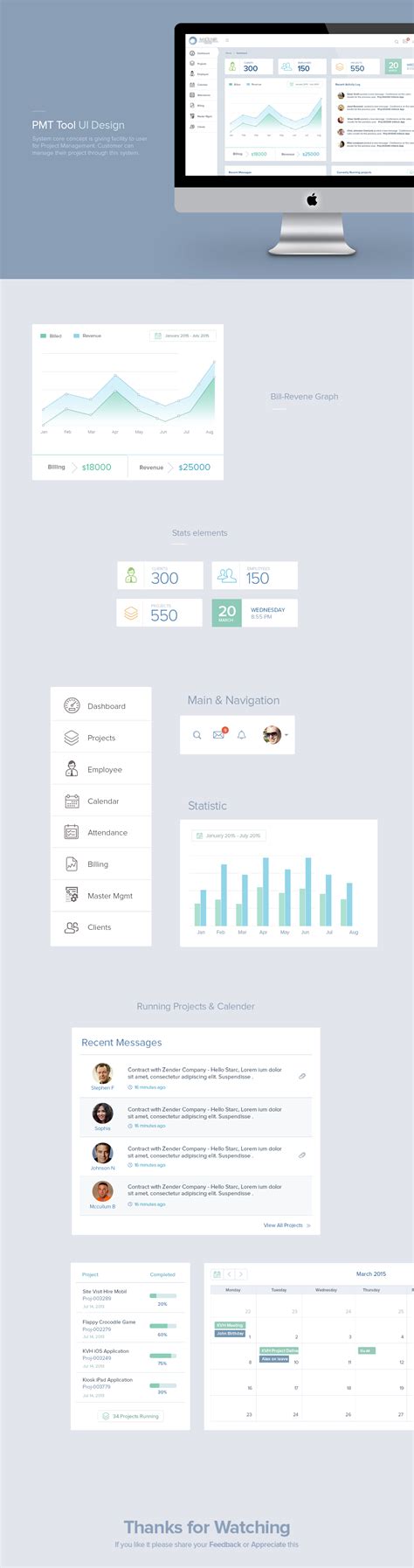 project management tool ui behance
