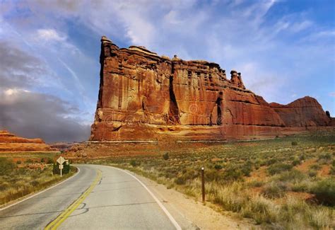 Scenic Road Arches National Park Utah Stock Image Image Of America