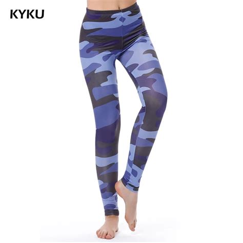 Blue Camouflage Leggings Women 3d Printed Camo Legging Army Fashion Sexy Leggings For Wonmen