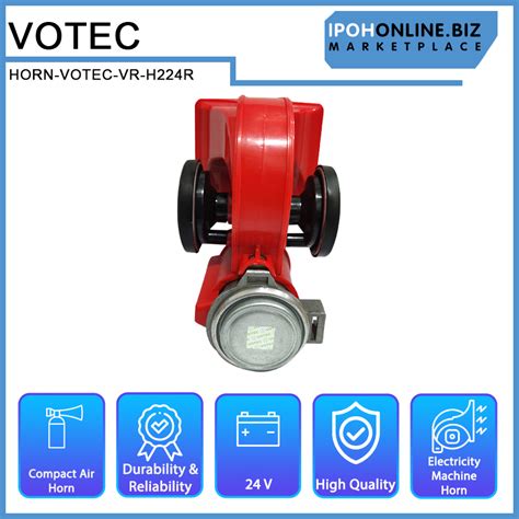 Votec Vr H R Nautilus Red V Compact Twin Tone Air Horn Stebel Style