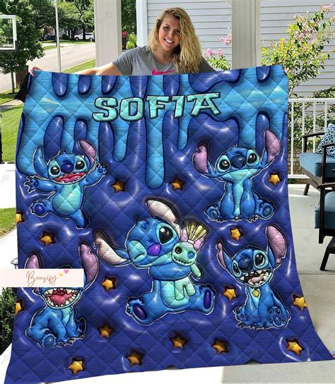 Stitch Quilt Cartoon Movie Quilt Personalized Stitch Quilt Disney