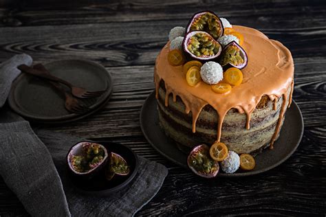 Mango Maracuja Naked Cake Seelenschmeichelei