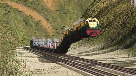 Kereta Api Super Panjang Terbang Seperti Ular Train Simulator Youtube