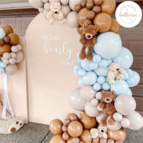 Balloonic Ballonnenboog Baby Shower Boy Blauw Beer Nude Ballonboog Feest Bol