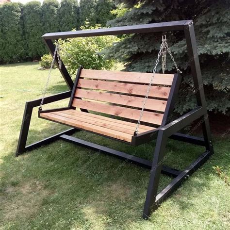Садовые качели лофт - 65 фото
