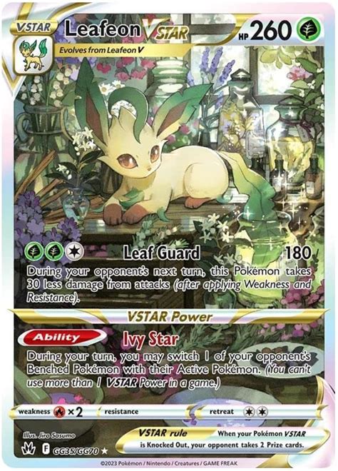 Leafeon Vstar Gg Gg Ggv Pokemon Karte Swsh Crown Zenith Gg