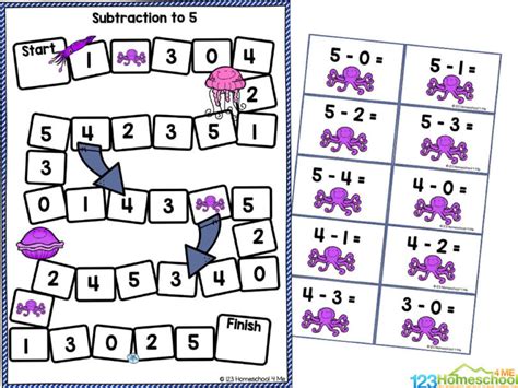 sea subtraction   math games
