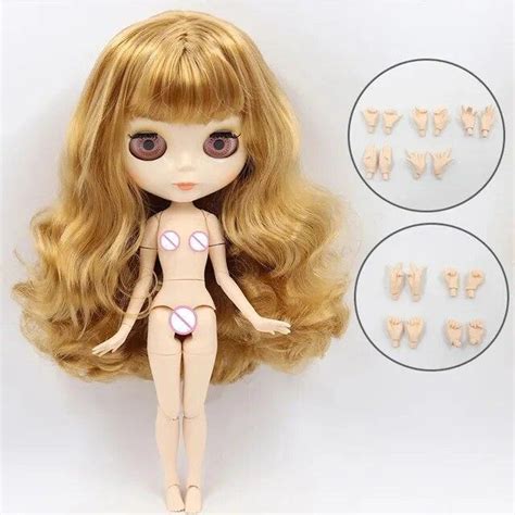Nude Blythe Doll From Factory 12 Jointed Body Matte Face White Skin Black Hair EBay