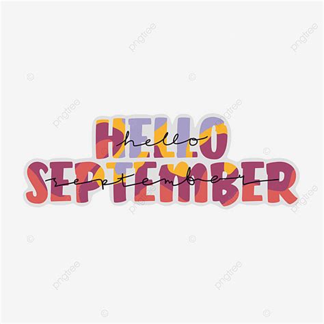 Hello September Hd Transparent Purple Hello September Hand Lettering