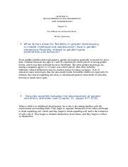 CHAPTER Sex Differences And Gender Roles Review Questions Docx CHAPTER DEVELOPMENT OF