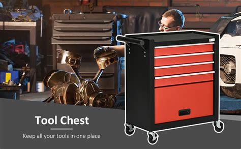 Durhand Drawer Tool Chest With Wheels Rolling Tool Box And Storage