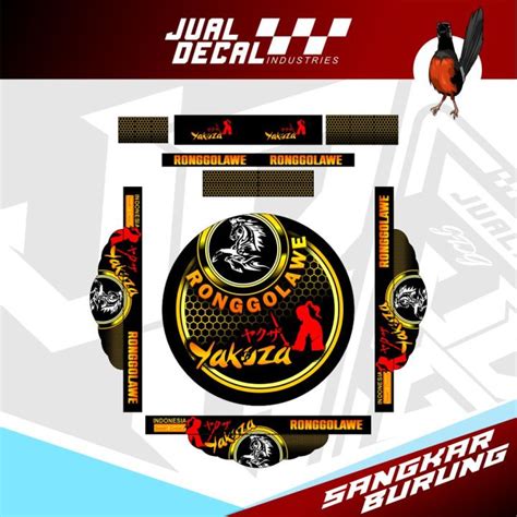 Stiker Decal Sangkar Murai Ebod Ronggolawe Yakuza Tebok Setiker Kandang