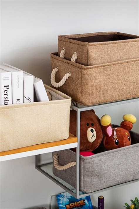 Тканевая корзина для хранения | Cestas de armazenamento, Caixas de ...