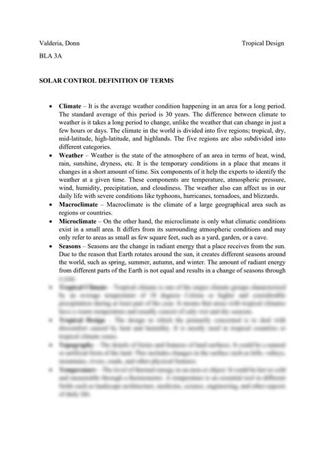 SOLUTION: Solar Control Definition of Terms - Studypool