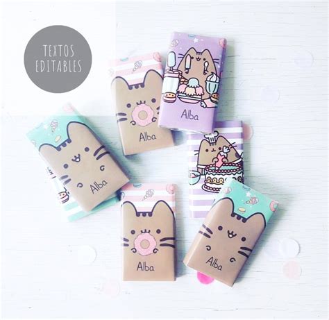 Pusheen Cat Con Textos Editables