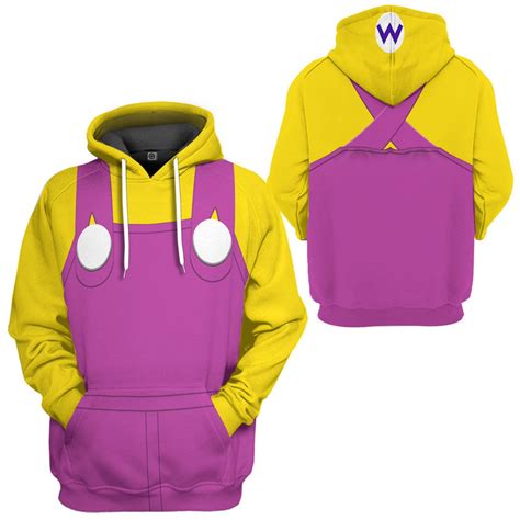 Wario Mario Halloween Costumes Hoodie, Super Mario Bros Cosplay Costume