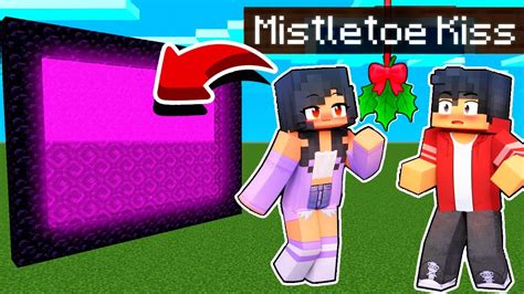 How To Make A Portal To The Aphmau First Mistletoe Kiss Dimension In Minecraft Youtube