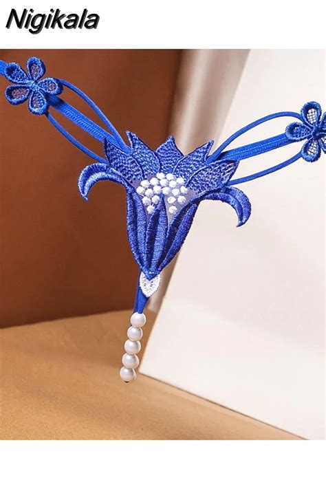 Nigikala Erotic Lingerie Sexy Panties Hollow Out G String Women S Briefs Pearls Thongs For Sex