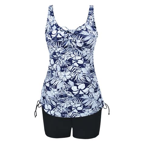 Patchwork Printed Open Back Bikini Set White On Luulla