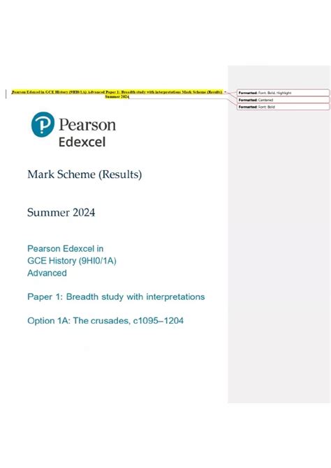 Mark Scheme Summer 2009 Edexcel 8