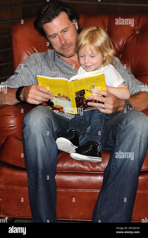 Dean McDermott and son Liam Aaron McDermott during Toris book signing