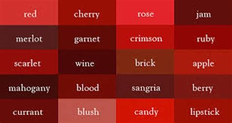 Different Shades of RED - Etsy | Red paint colors, Different shades of ...