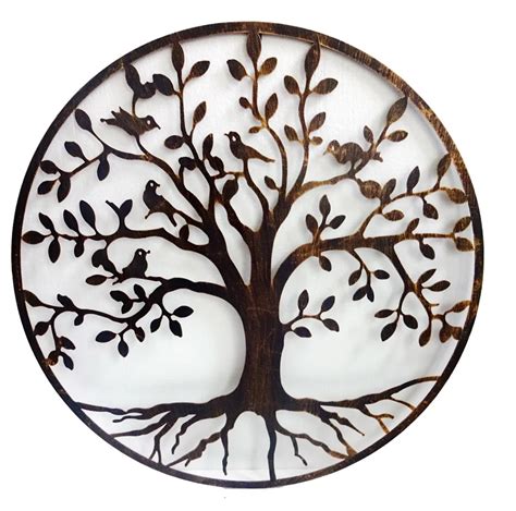 Decoración De Árbol De La Vida De Pared De Metal Arte Cortado Con Láser