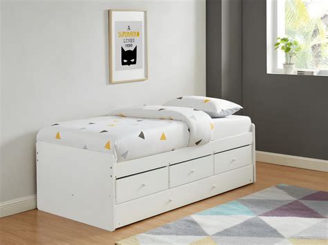 Cama Nido Cajones X Cm Mdf Y Pino Somieres Blanc Titouan