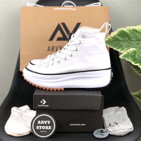 Jual Converse Run Star Hike Jw Anderson White Sepatu Sneakers Wanita