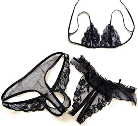 Wenmei His And Hers Matching Bra And Thong Set 3 Piece Sexy Underwear For Couples Amazon Ca