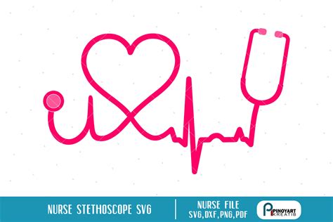 Nurse Svg Nurse Stethoscope Svg Heartbeat Svg Stethoscope Etsy