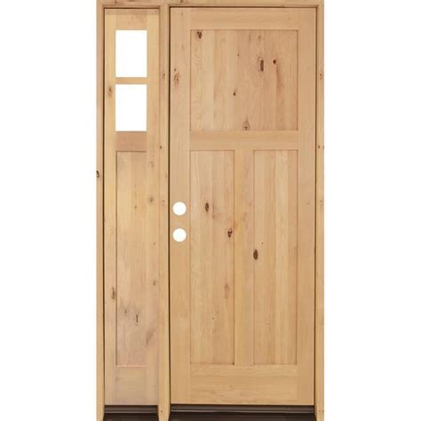 Krosswood Doors In X In Knotty Alder Panel Right Hand Inswing