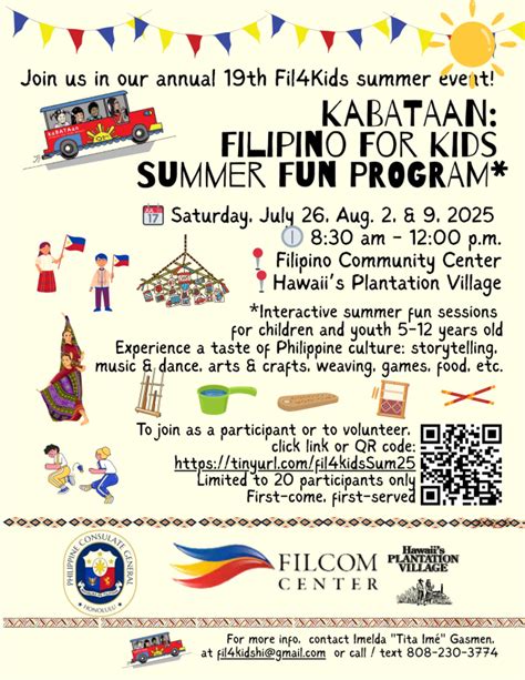 kabataan filipino  kids summer fun program positively filipino