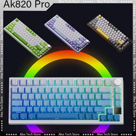 Ajazz Teclado Mec Nico Sem Fio Bluetooth Retroilumina O Rgb Hot Swap O Multifuncional