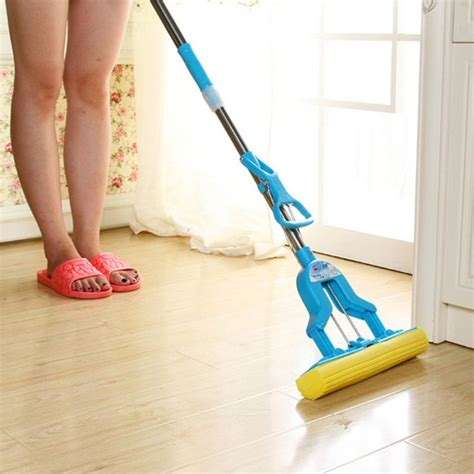 Sponge Mop Heavy Duty Super Absorbent Squeeze Cleaning Floor Telescopic