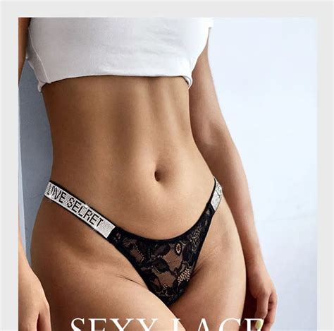 Customized Women Brazilian Lace Sexy Bikini Underwear Diamond Shine Straps Briefs Female