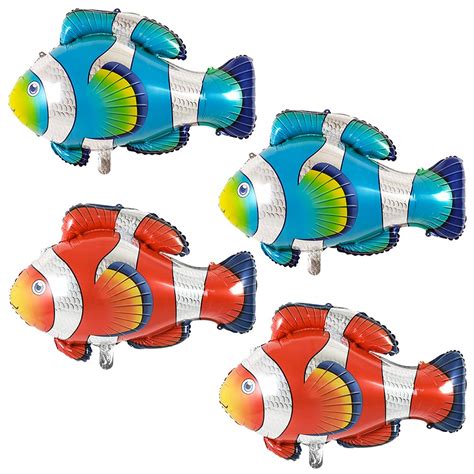 Buy Toniful Clownfish Foil Balloons Sea Creatures Large Fish Ocean