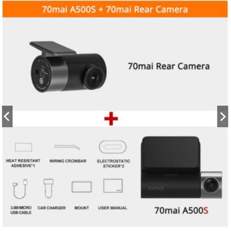 70mai A500S Pro Plus With Rear Cam 1944P Dashcam Car Camera Shopee