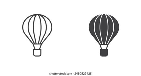 Hot Air Balloon Silhouette Clip Art Isolated Air Balloon Silhouette