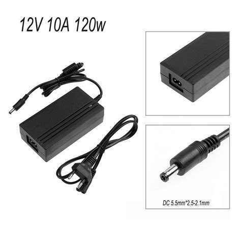 12V10A 100V 240V AC To DC Power Supply Adapter Converter 5 5x2 5 2 1mm