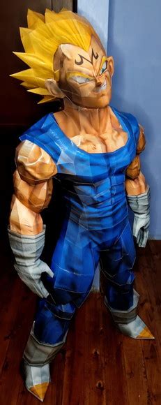 Molde Em Papel D Majin Vegeta Em Tamanho Real Elo