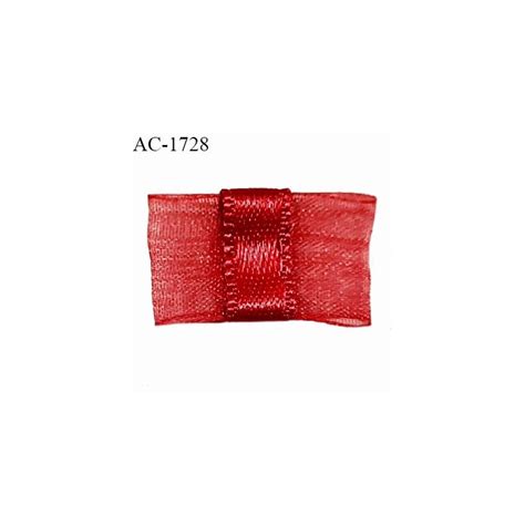 Noeud Lingerie Mm Haut De Gamme En Mousseline Mate Et Centre Satin Couleur Rouge Rubis Prix