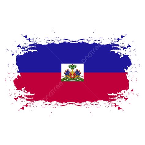 Haiti Flag Vector Art Png Haiti Flag In Brush Stroke Free Vector And