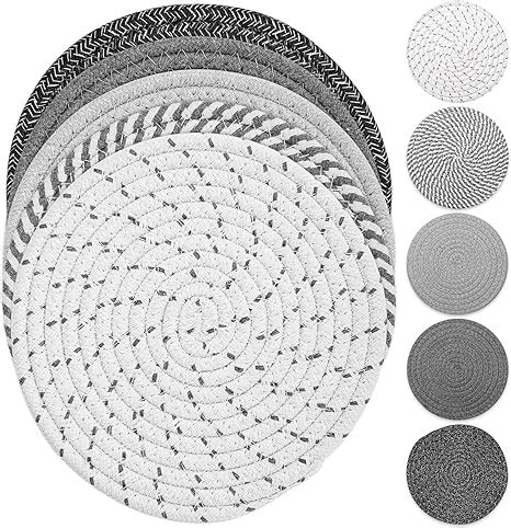 Amazon Tidponra Trivet Mats Set For Hot Dishes Heat Resistant Pot Holders Kitchen