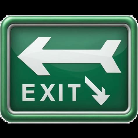 Exit Sign Green Arrowsubway Signs Emoji Ai Emoji Generator